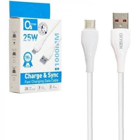 1uRlZFlME6oUVbhx کابل شارژ USB به Type-C اکسیژن مدل X2 طول 1 متر - Image 1