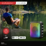 اسپیکر بلوتوثی قابل حمل KTS 1576 با افکت نور شعله و بیس قوی - Image 5