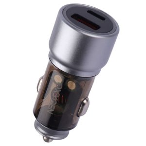 شارژر فندکی 38 وات اکسیژن AC-03 به همراه کابل با دو پورت PD و QC3.0
