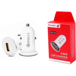 شارژر فندکی 18 وات پایونیر مدل RX-25 | فست شارژ QC3.0 با طراحی کوچک و کارآمد