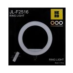رینگ لایت 18 اینچ هیرو JL-F2516 | نور نرم، تنظیم شدت و دمای رنگ، مناسب عکاسی و تولید محتوا - Image 2