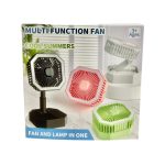 پنکه رومیزی چراغ دار مدل مربعی | خنکی + نور LED - Image 4